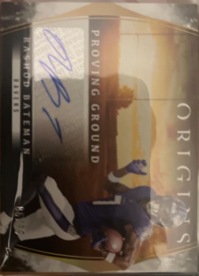 Rashod Bateman #PGS-RB Football Cards 2022 Panini Origins Proving Ground Signatures