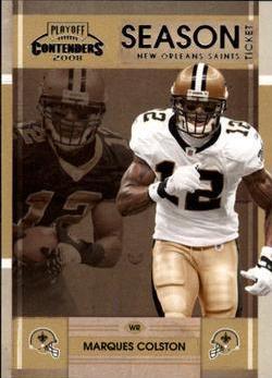 Marques Colston #63 Football Cards 2008 Playoff Contenders
