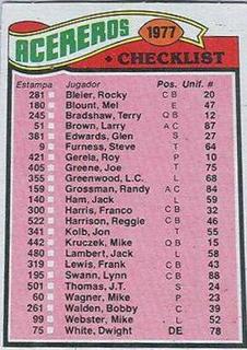 Steelers Checklist
