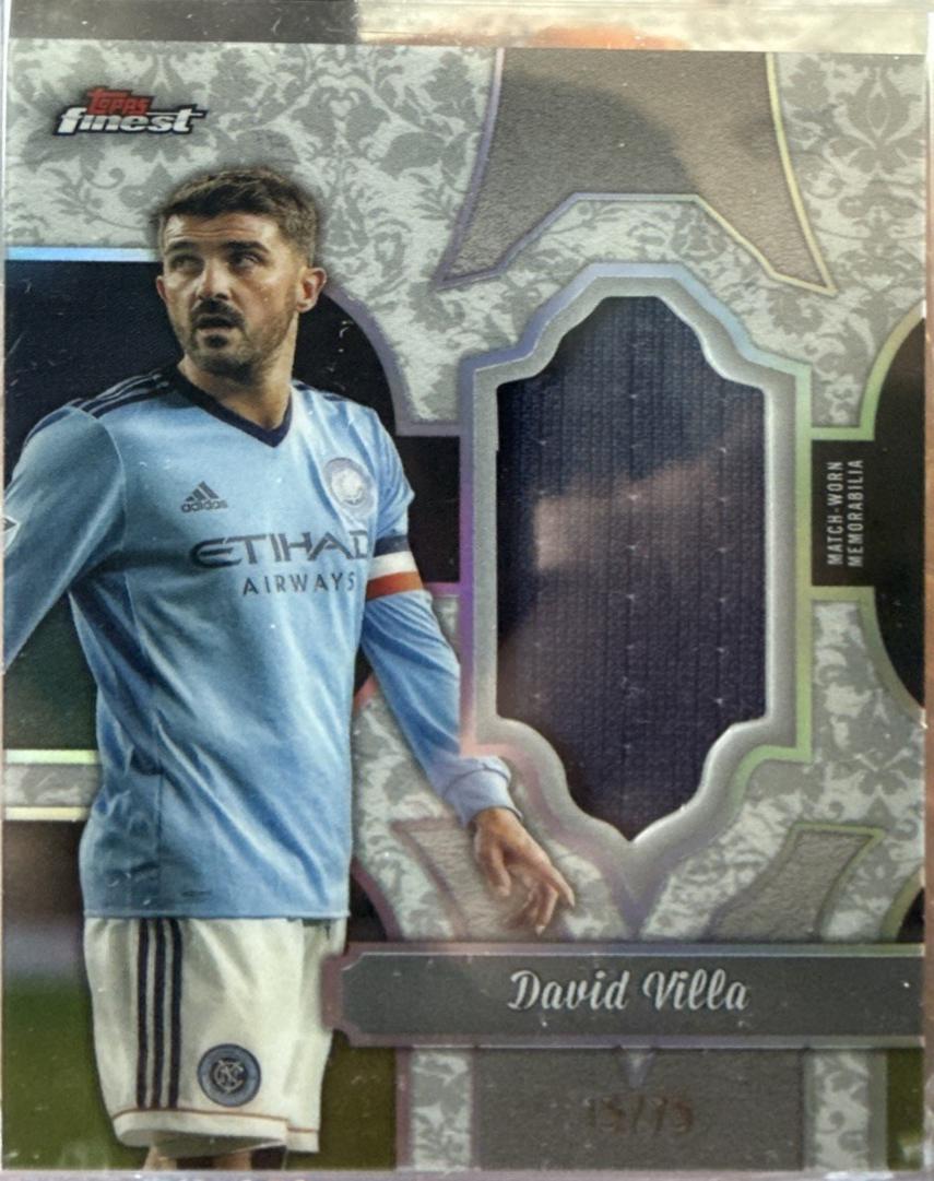 David Villa #FF-DV Soccer Cards 2024 Topps Finest MLS Fabrics