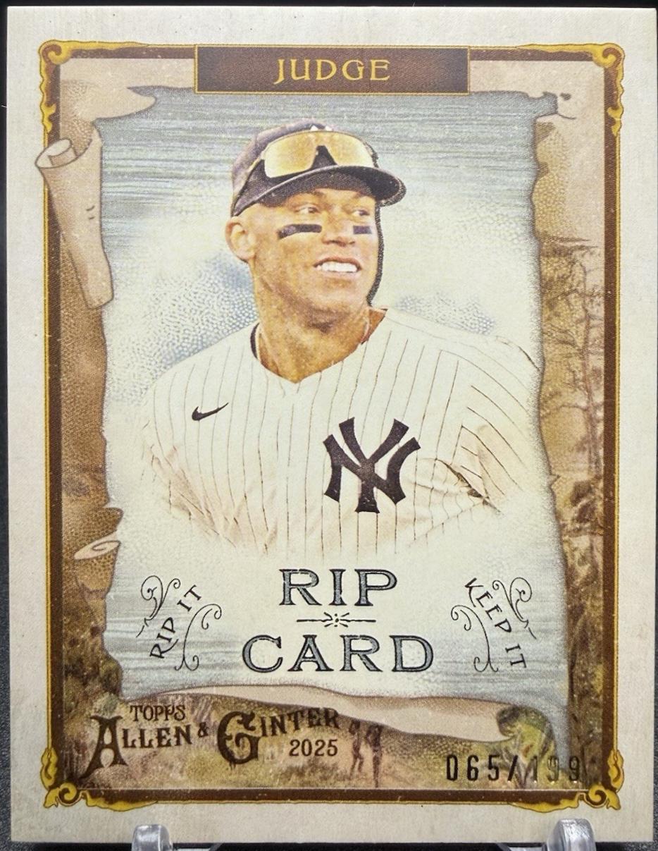 Aaron Judge #RIP-2 Prices | 2025 Topps Allen and Ginter Rip Card ...