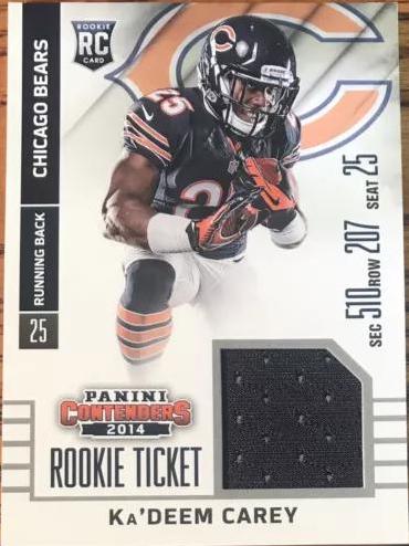 Ka'Deem Carey #RTS-23 Football Cards 2014 Panini Contenders Rookie Ticket Swatches