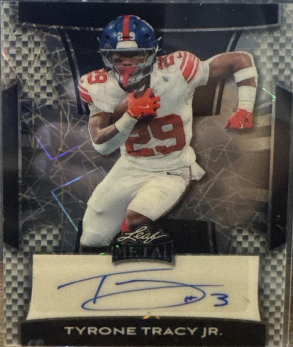Tyrone Tracy Jr. #BA-TTJ 2025 Leaf Metal Base Autograph Football