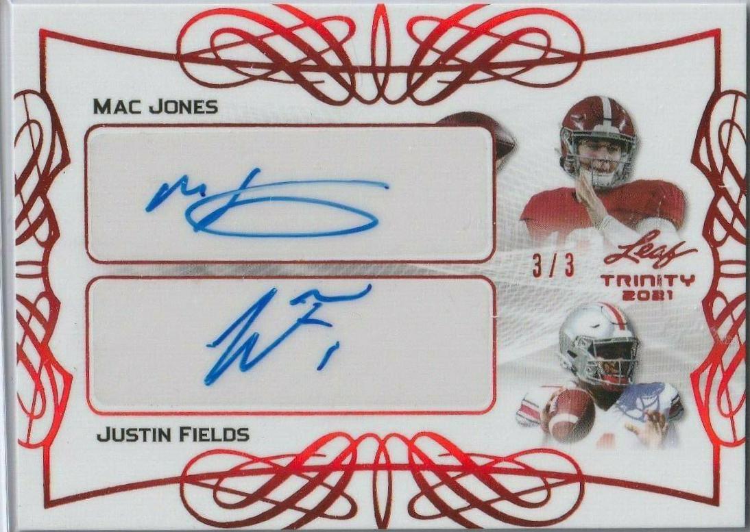 Mac Jones, Justin Fields [Red] #DA-01