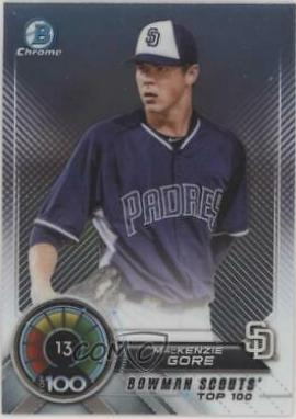 MacKenzie Gore #BTP-13 Baseball Cards 2018 Bowman Scouts' Top 100