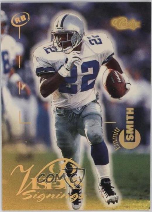 Emmitt Smith #30 Football Cards 1996 Classic Visions Signings