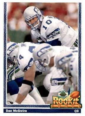 Dan McGwire #626 Football Cards 1991 Upper Deck