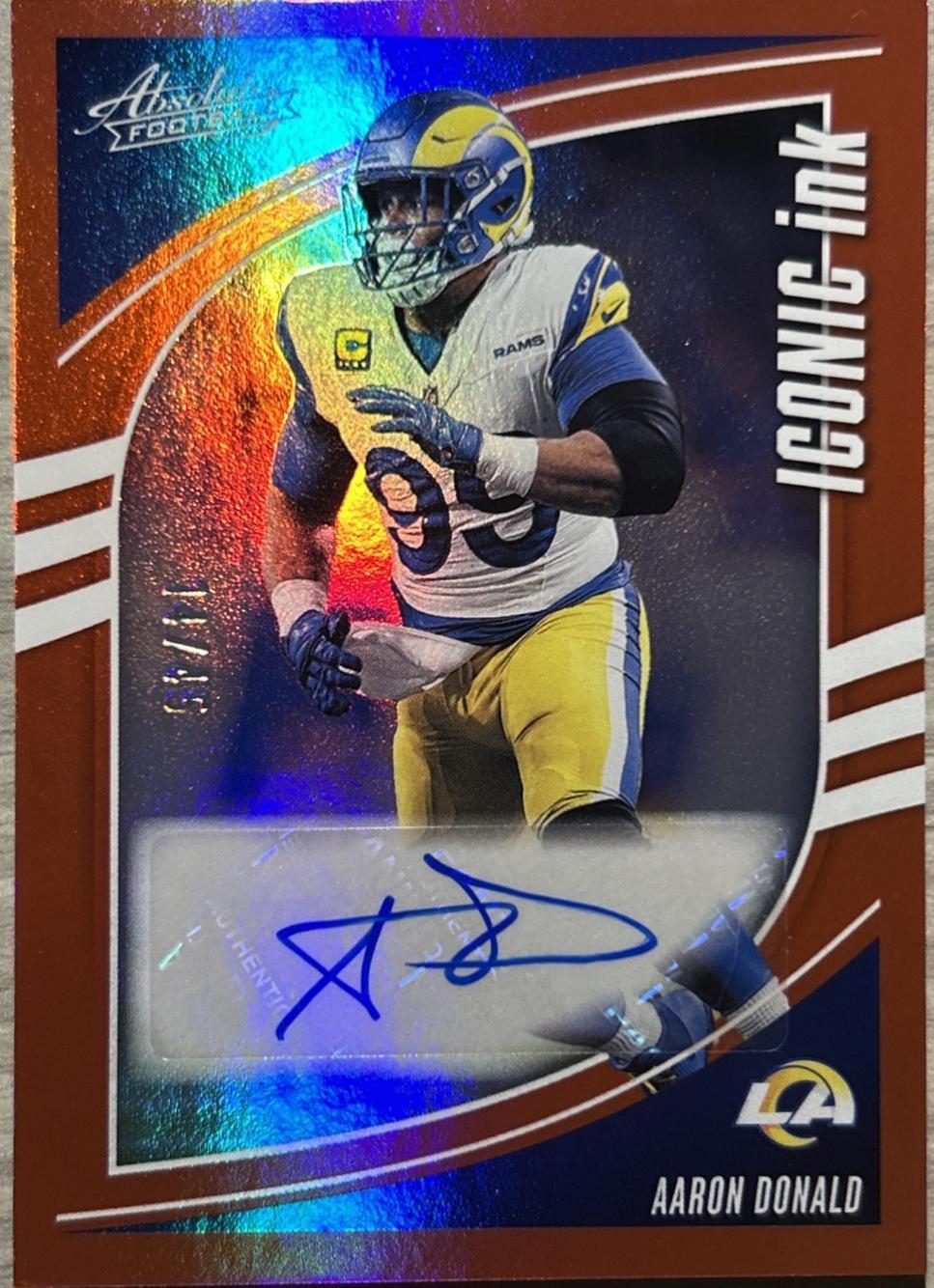 Aaron Donald [Red] #II-ADD Prices | 2025 Panini Absolute Iconic Ink ...