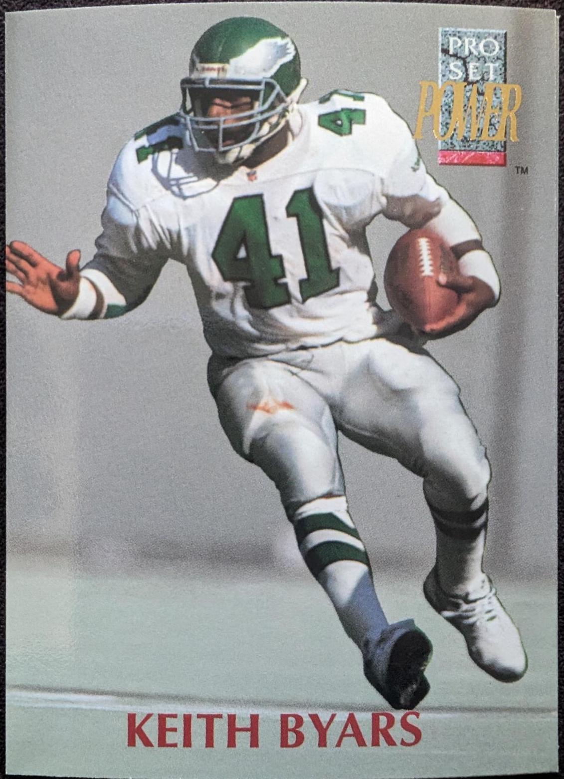 Keith Byars #41 Football Cards 1992 Pro Set Power