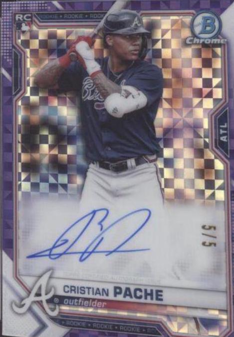 Cristian Pache #BCRA-CP 2021 Bowman Chrome Rookie Autographs Baseball