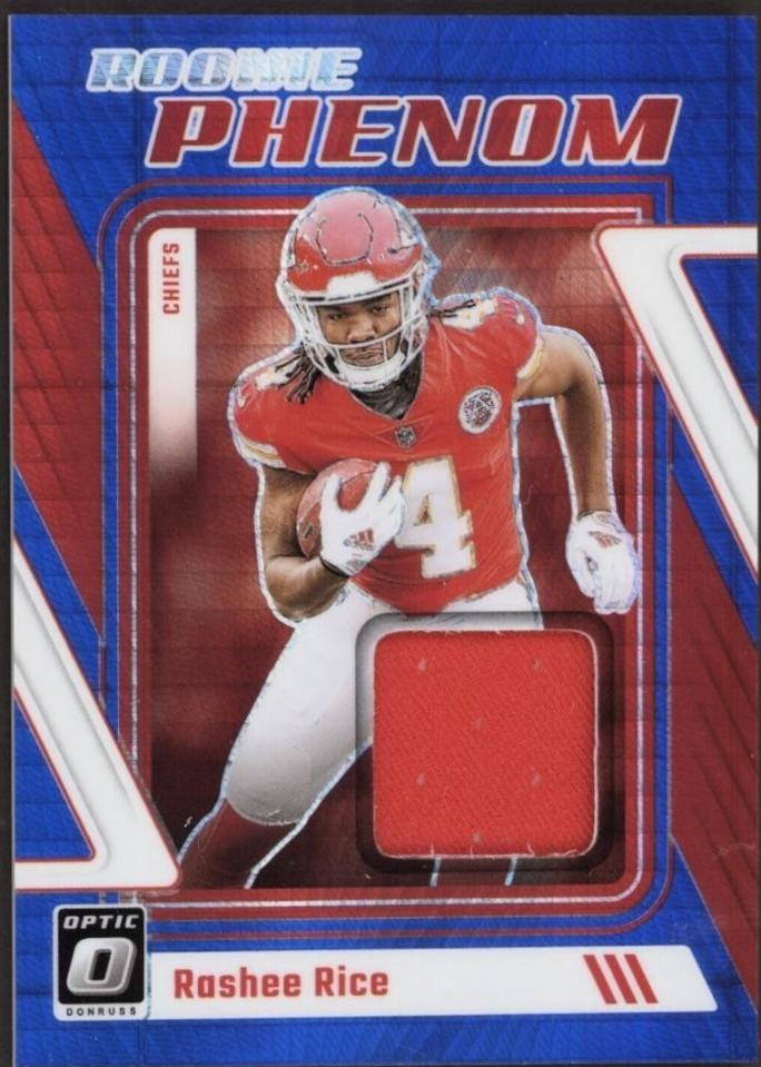 Rashee Rice #31 2023 Panini Donruss Optic Rookie Phenoms Blue Hyper Football