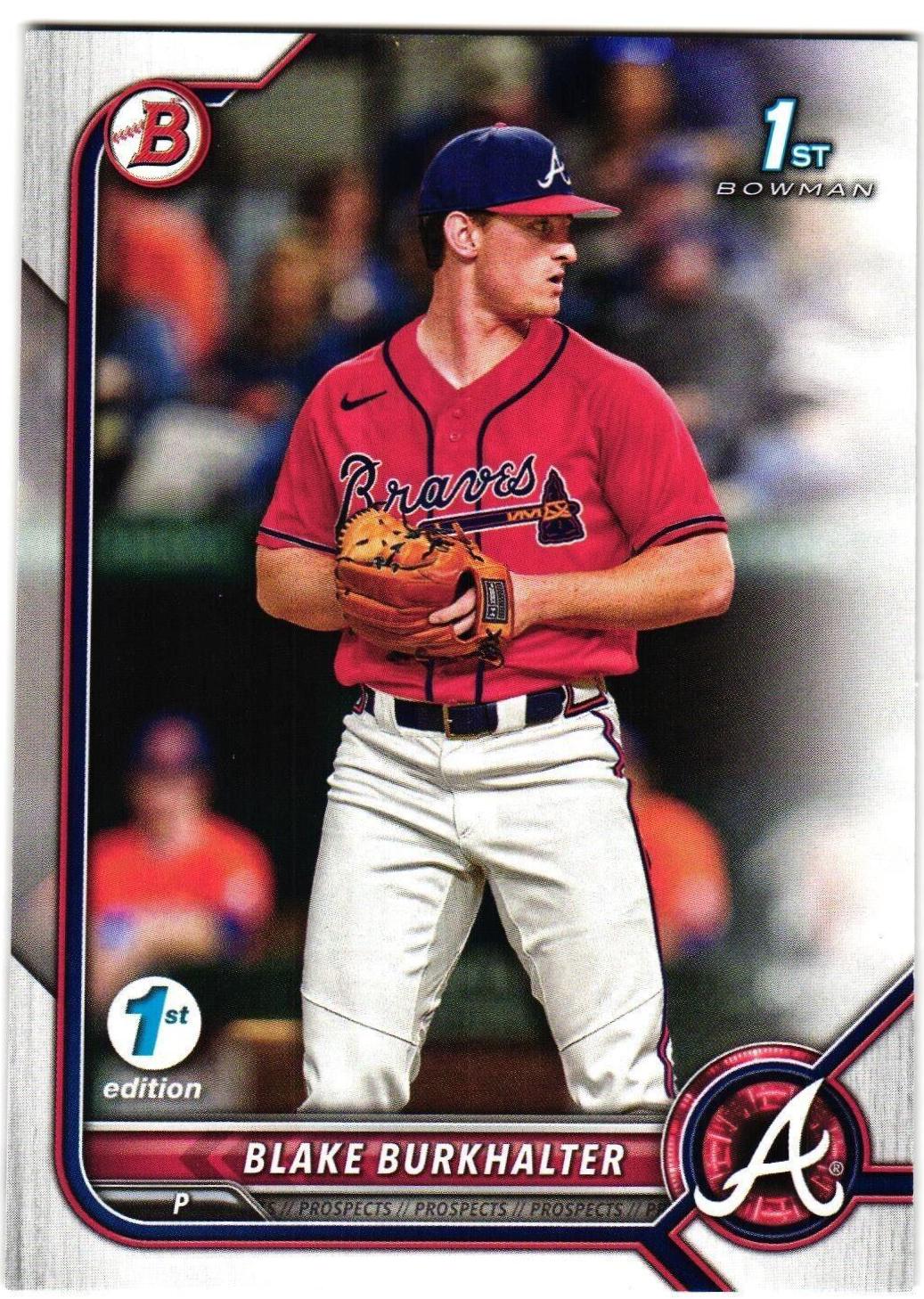 Blake Burkhalter #BD-10 Baseball Cards 2022 Bowman Draft 1st Edition