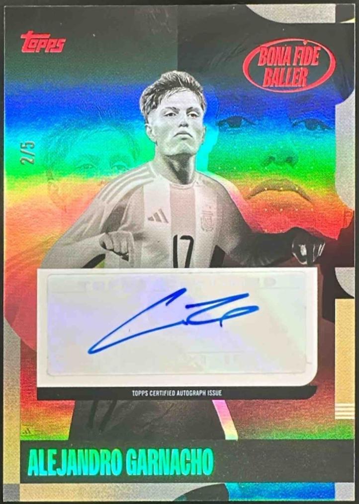 Alejandro Garnacho #BB-AG 2024 Topps Argentina Team Set Bona Fide Baller Autograph Soccer