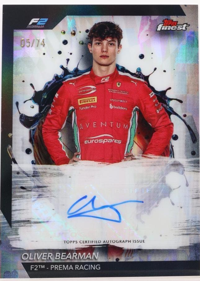 Oliver Bearman #FAC-BEA Racing Cards 2024 Topps Finest Formula 1 Autograph