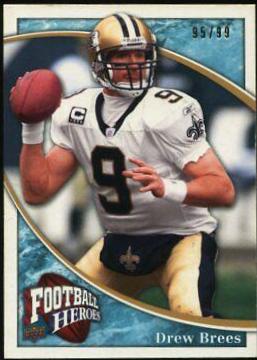 Drew Brees #13 Football Cards 2009 Upper Deck Heroes