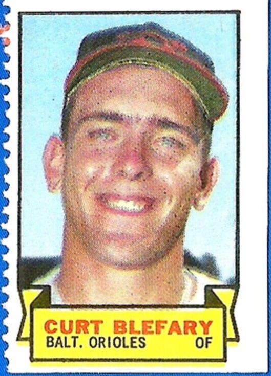 Curt Blefary Baseball Cards 1969 Topps Stamps