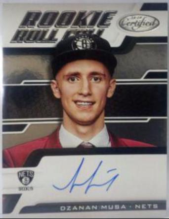 Dzanan Musa #DZM Basketball Cards 2018 Panini Certified Rookie Roll Call Autographs