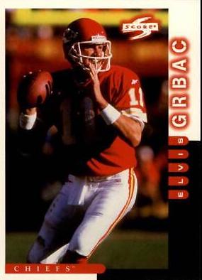 Elvis Grbac #25 Football Cards 1998 Panini Score