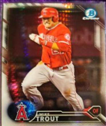Mike Trout #BNR-1 Baseball Cards 2016 Bowman Chrome National Refractors