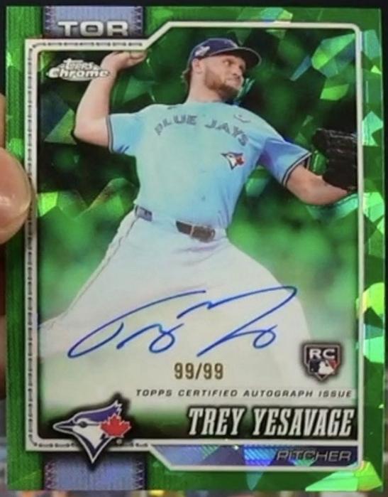 Trey Yesavage #RA-TY 2026 Topps Chrome Sapphire Autograph Baseball