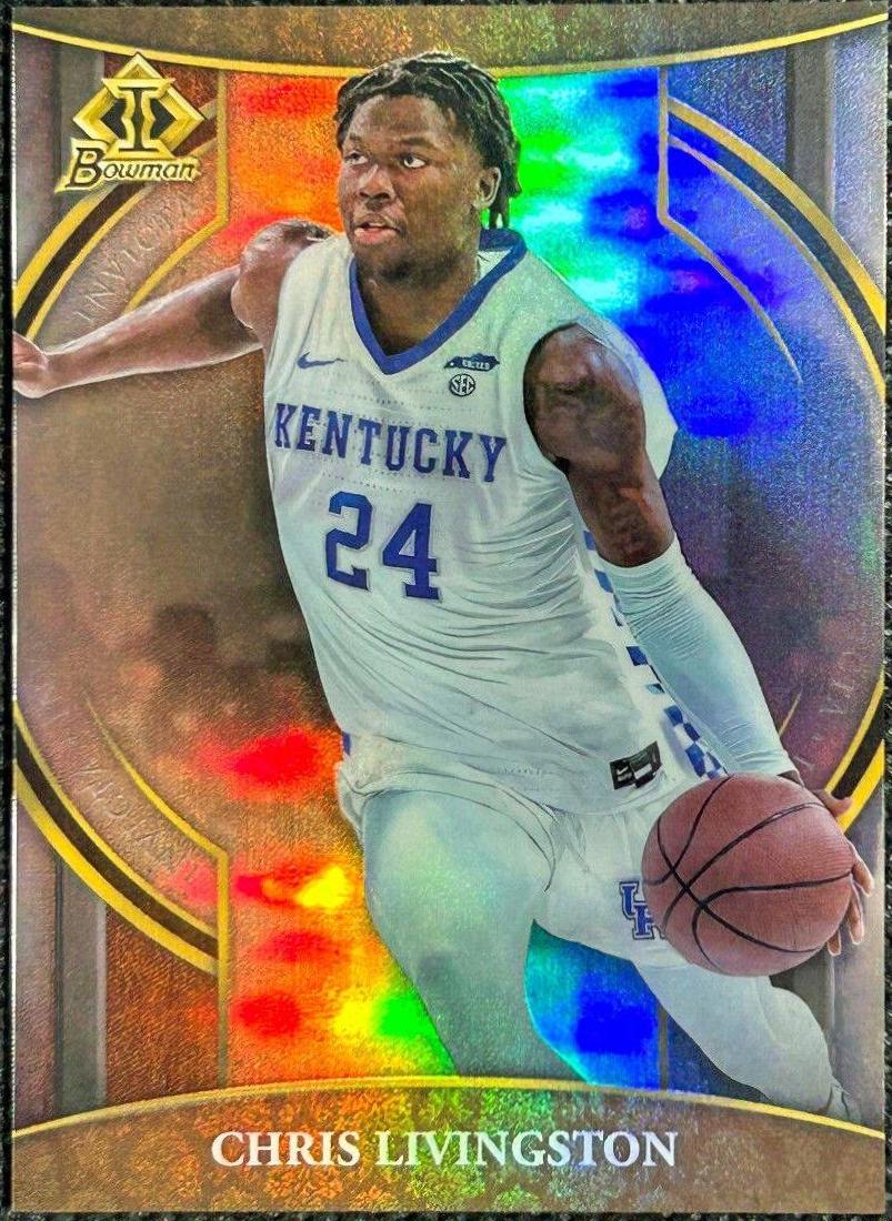Chris Livingston #BI-9 2022-23 Bowman University Chrome Basketball Bowman Invicta
