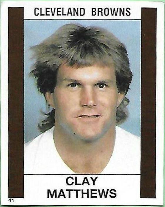 Clay Matthews #41 Football Cards 1988 Panini Sticker
