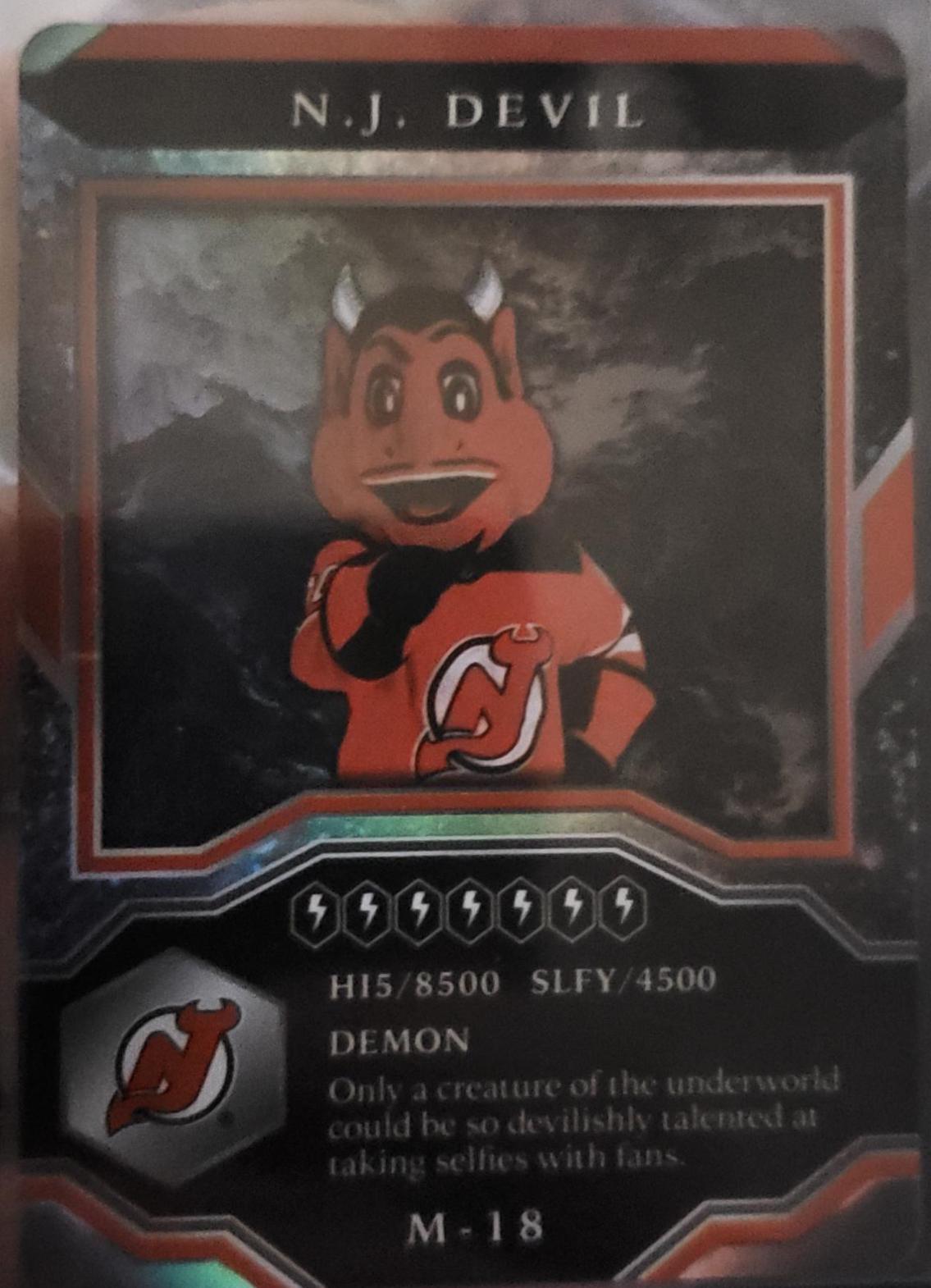 N. J. Devil #M-18 Hockey Cards 2021 Upper Deck MVP Mascots Gaming
