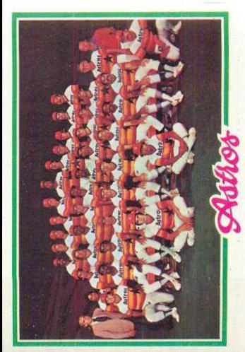 Astros Team #112 Baseball Cards 1978 Topps