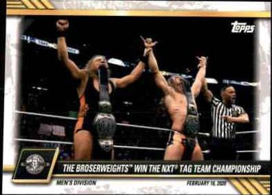 The BroserWeights Win the NXT Tag Team Championship #3 Wrestling Cards 2021 Topps WWE NXT