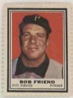 Bob Friend Baseball Cards 1962 Topps Stamps