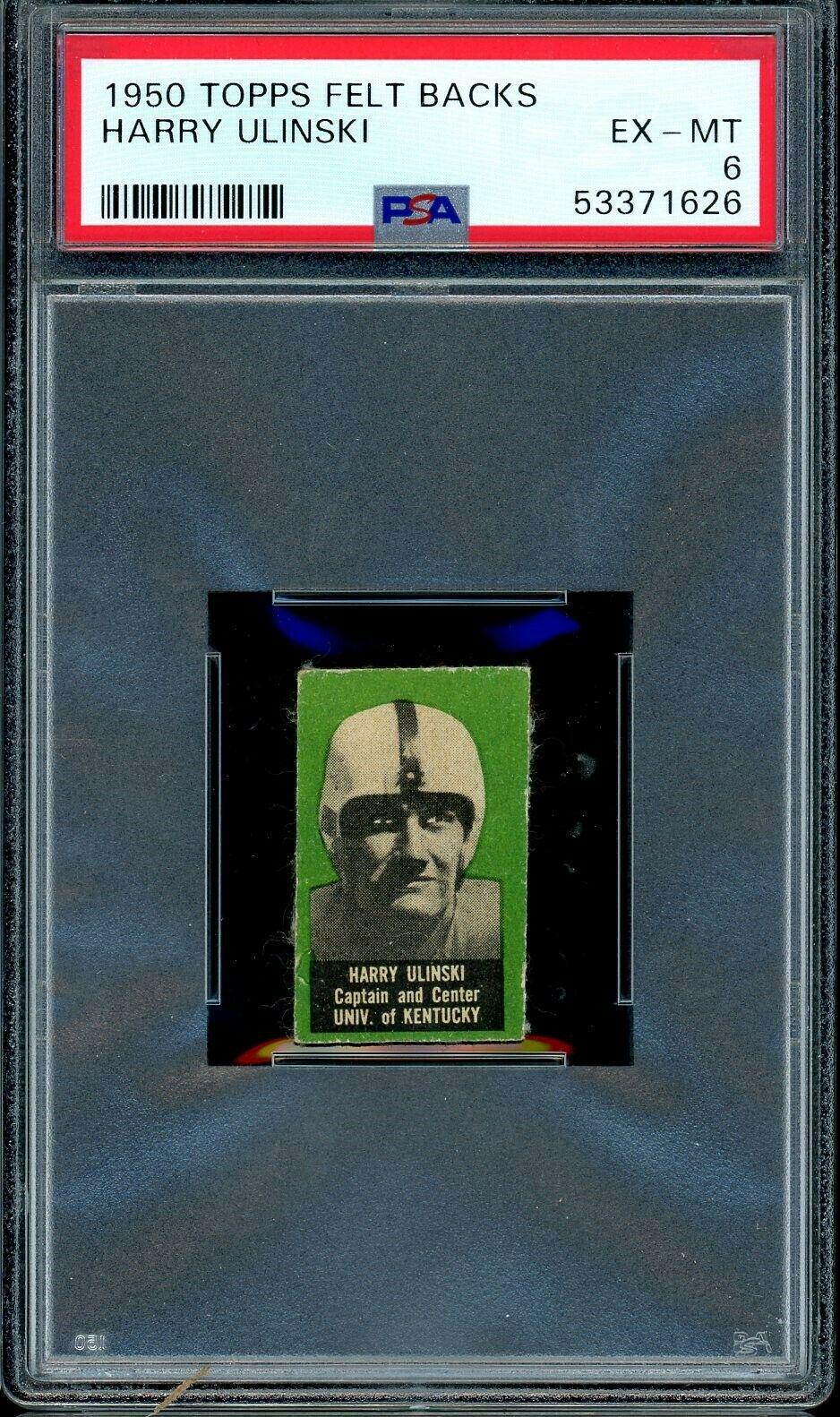 Harry Ulinski Football Cards 1950 Topps Felt Backs
