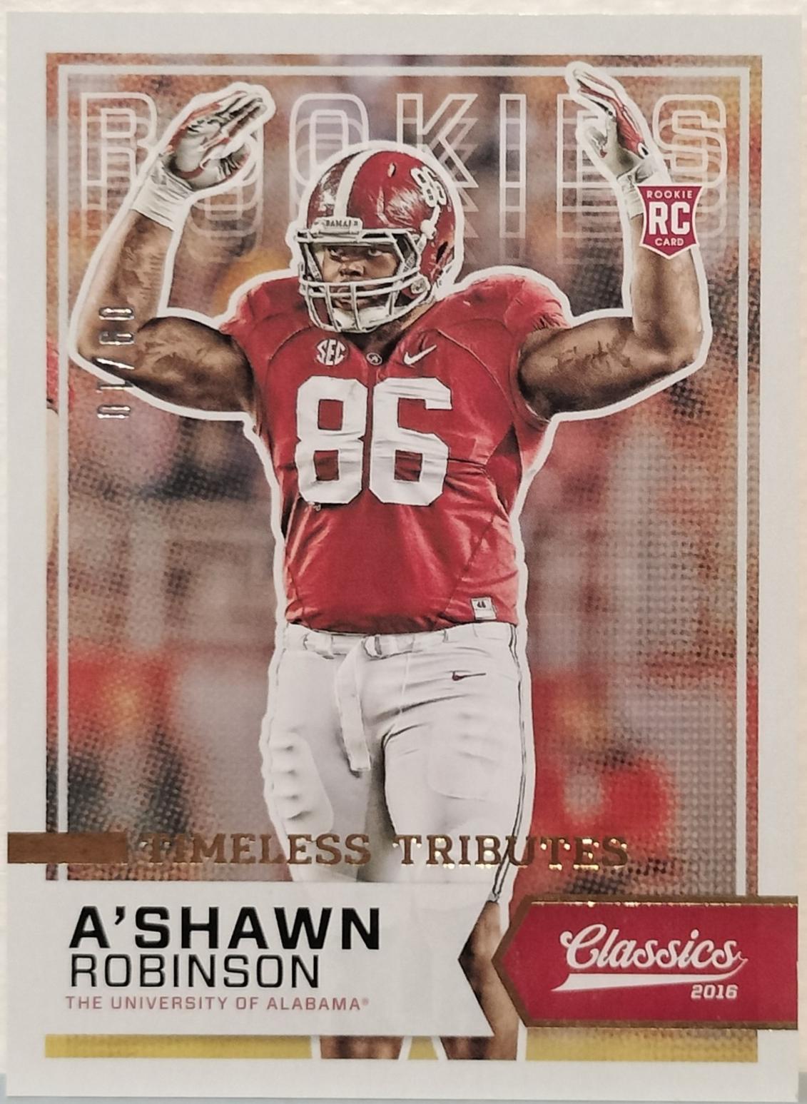 A'Shawn Robinson [Timeless Tributes Gold] #266