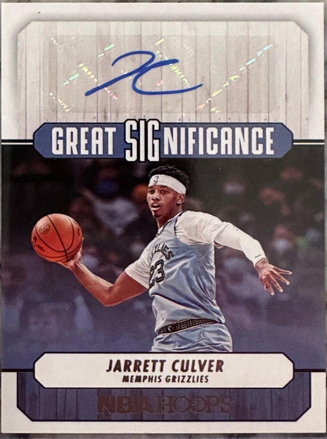 Jarrett Culver #GS-JCV 2022 Panini Hoops Great Significance Autographs Basketball