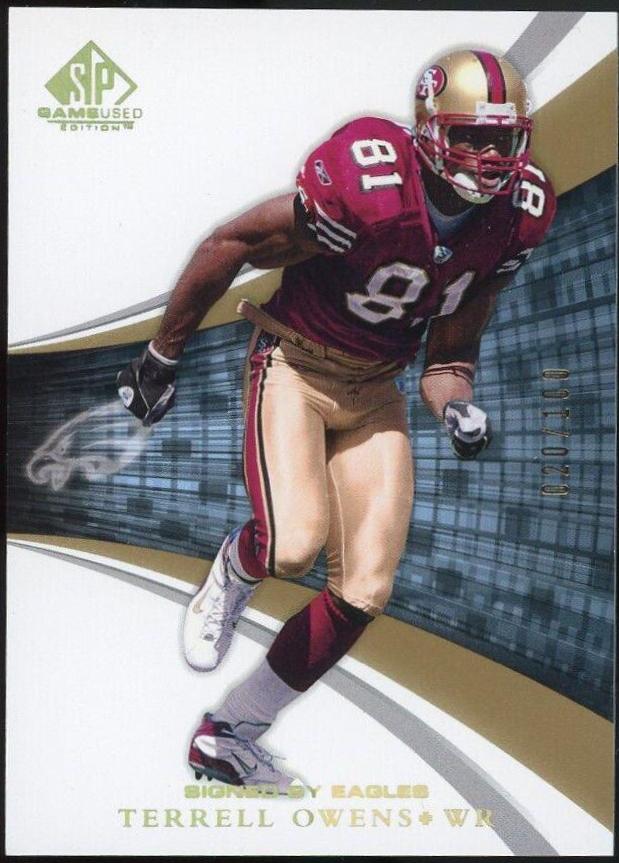 Terrell Owens #74 2004 Sp Game Used Football