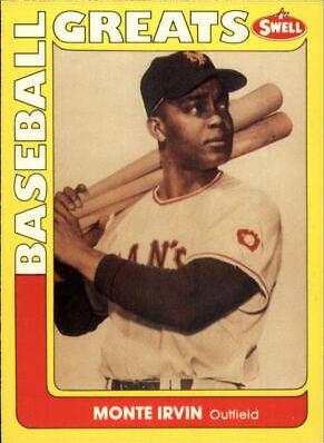 Monte Irvin #44 Baseball Cards 1991 Swell Greats