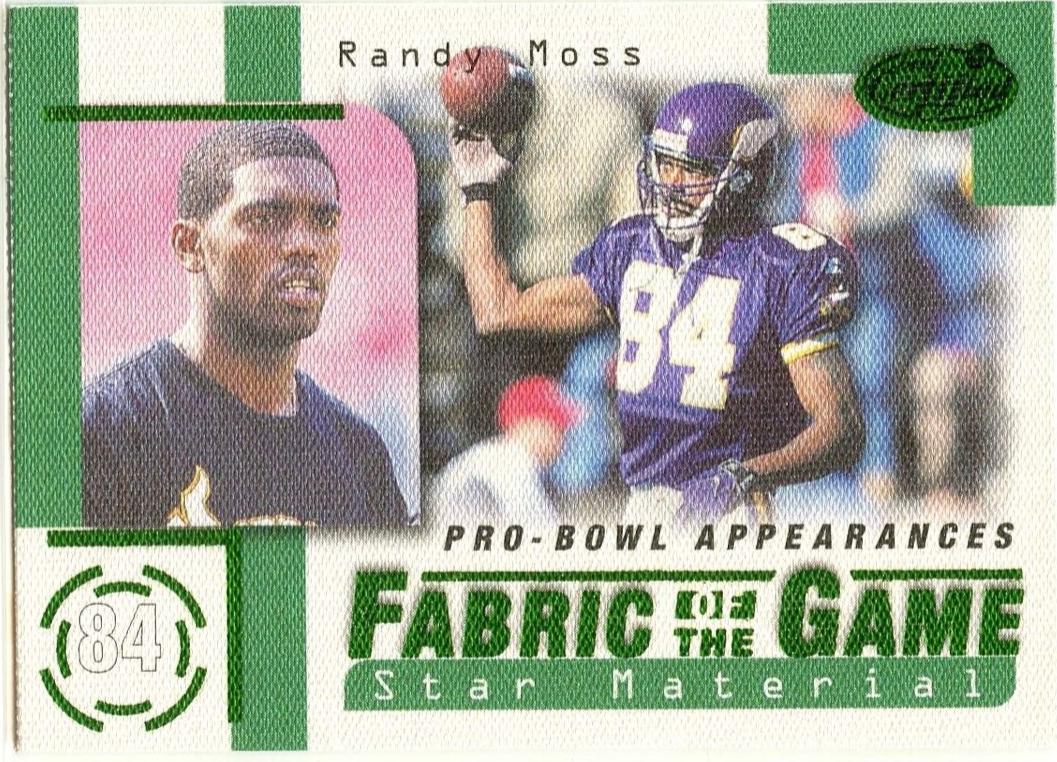 Randy Moss #FG18 1999 Leaf Certified Football Fabric of the Game