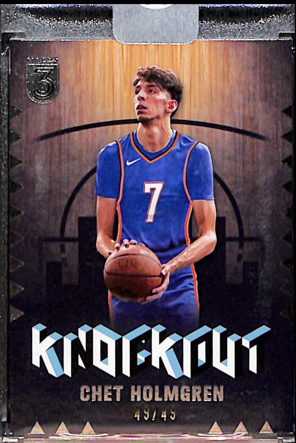 Chet Holmgren #KO-10 Basketball Cards 2023 Topps Three Knockout