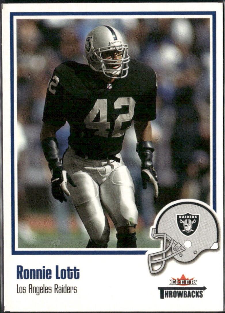 Ronnie Lott #39 Football Cards 2002 Fleer Throwbacks