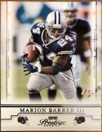 Marion Barber #28 Football Cards 2008 Playoff Prestige