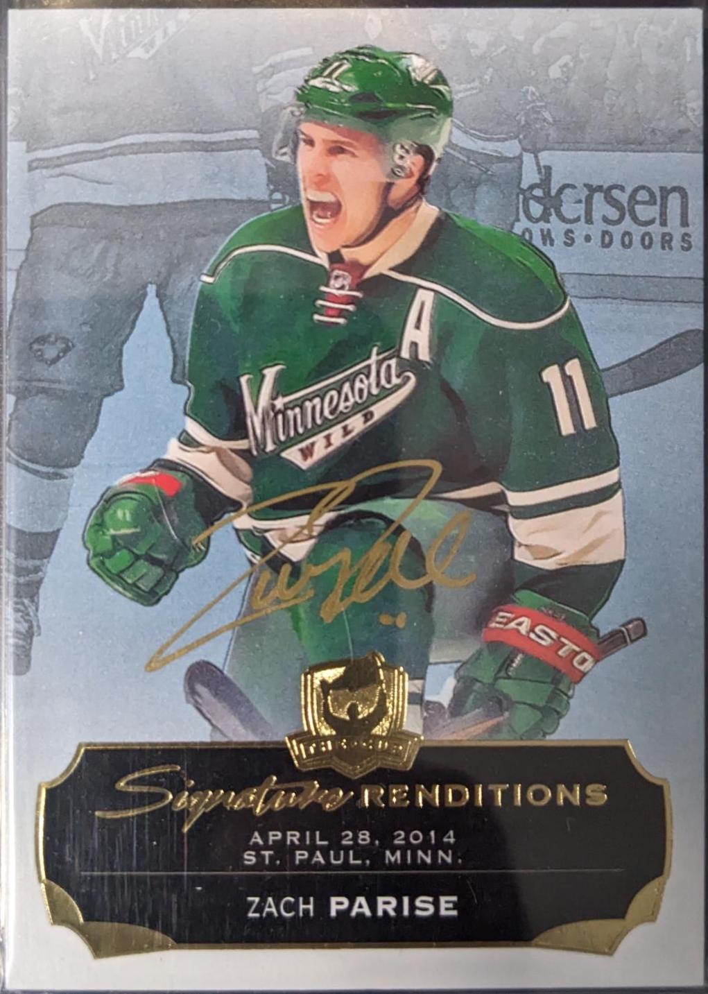 Zach Parise #SR-ZP Hockey Cards 2014 Upper Deck the Cup Signature Renditions