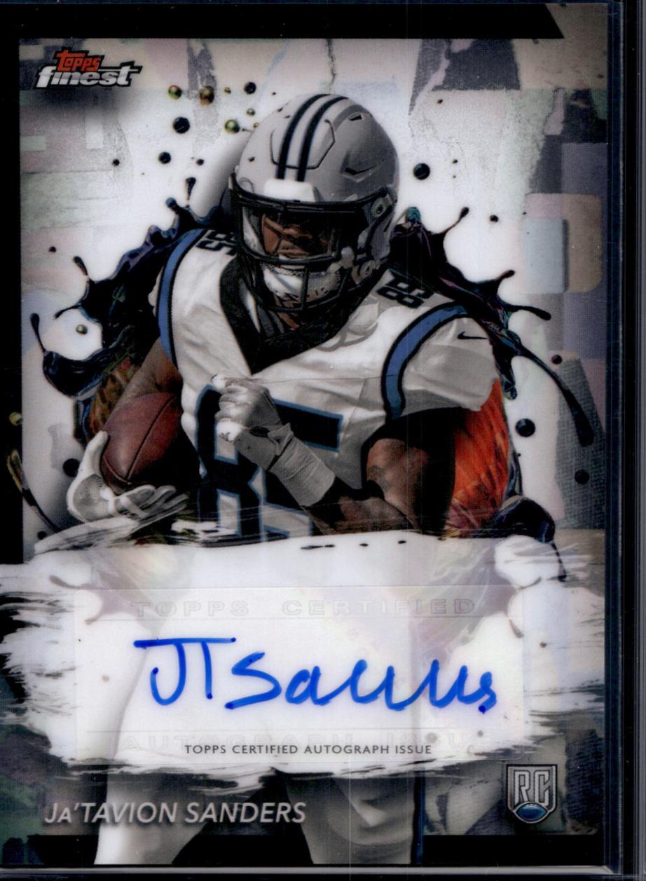 Ja'Tavion Sanders #RFA-JS Football Cards 2024 Topps Finest Rookie Autograph