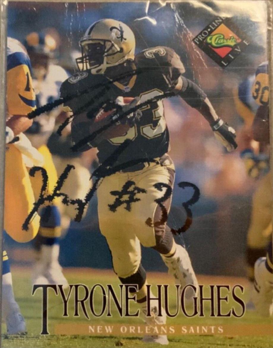 Tyrone Hughes #97 1994 Pro Line Live Football