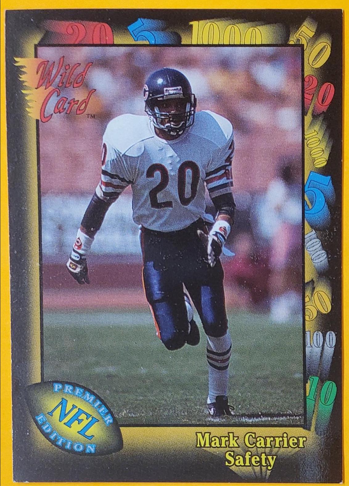 Mark Carrier #63 Football Cards 1991 Wild Card