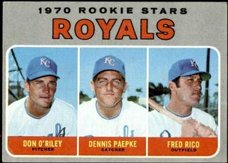 Royals 1970 Rookie Stars: Don O'Riley / Dennis Paepke / Fred Rico