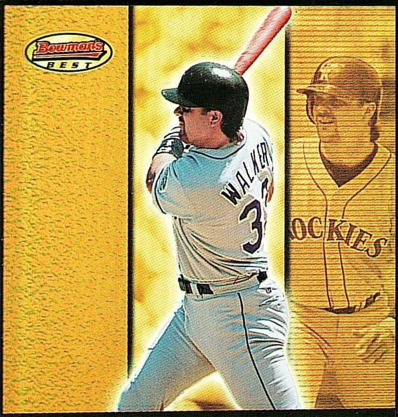 Larry Walker #33 Baseball Cards 2000 Bowman's Best