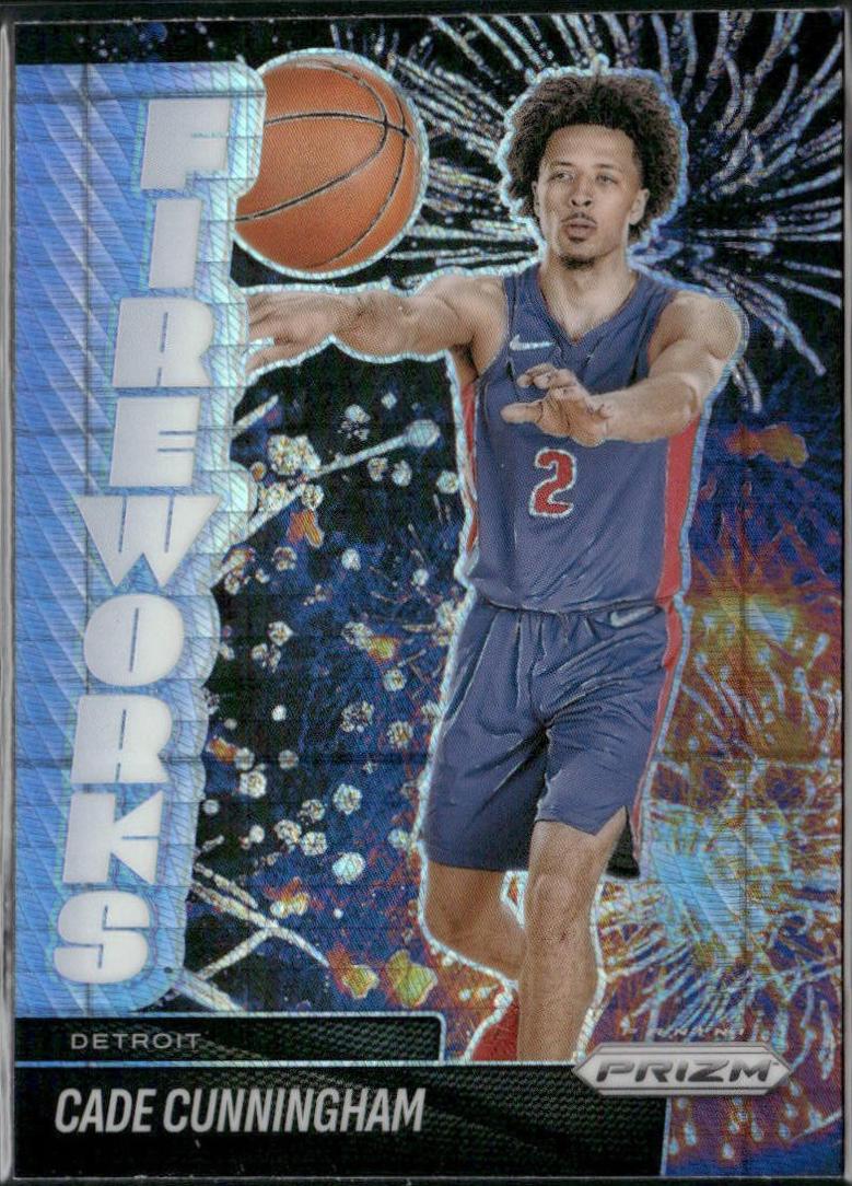 Cade Cunningham #4 2025-26 Panini Prizm Basketball Fireworks