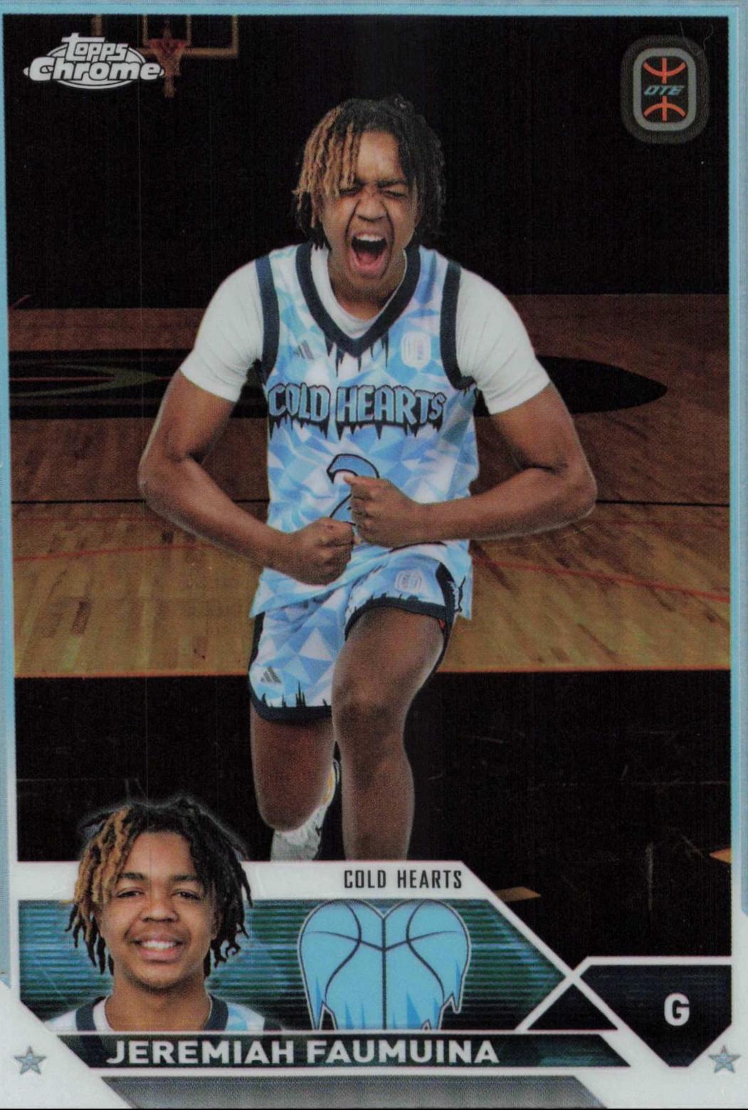 Jeremiah Faumuina #11 2023 Topps Chrome Overtime Elite Basketball