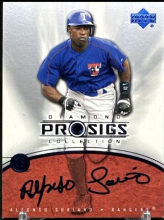 Alfonso Soriano #1 Baseball Cards 2004 Upper Deck Diamond Collection Pro Sigs