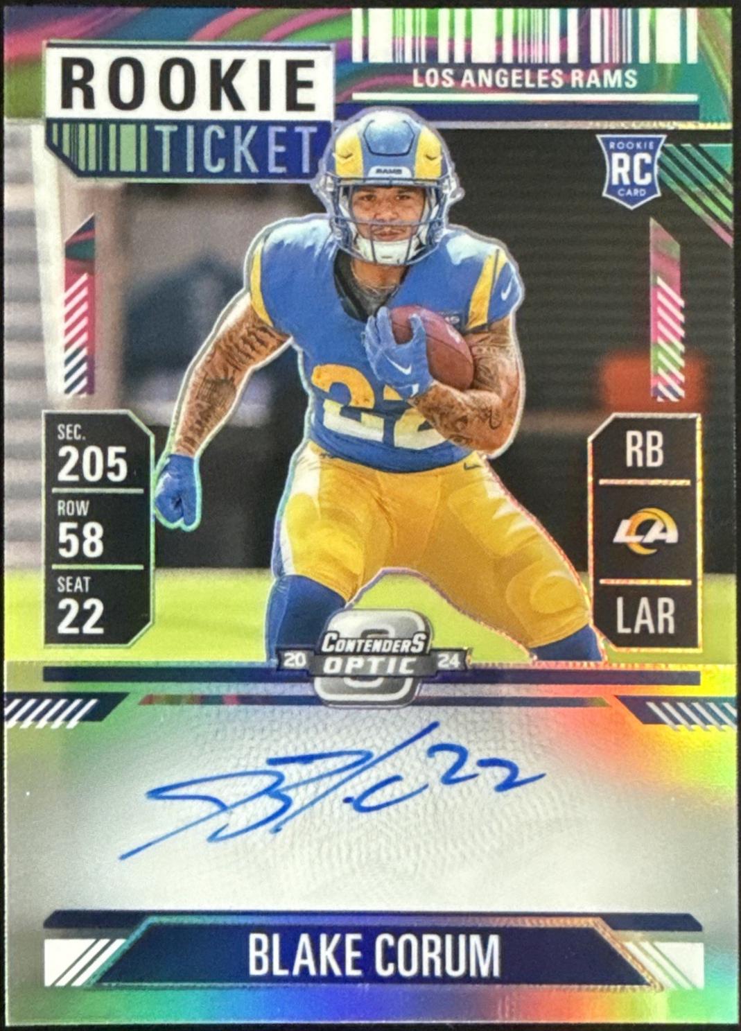 Blake Corum [Neon Marble Autograph] #112 Prices | 2024 Panini ...