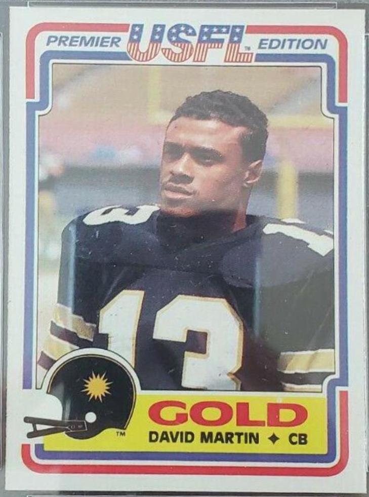 David Martin #27 Football Cards 1984 Topps USFL